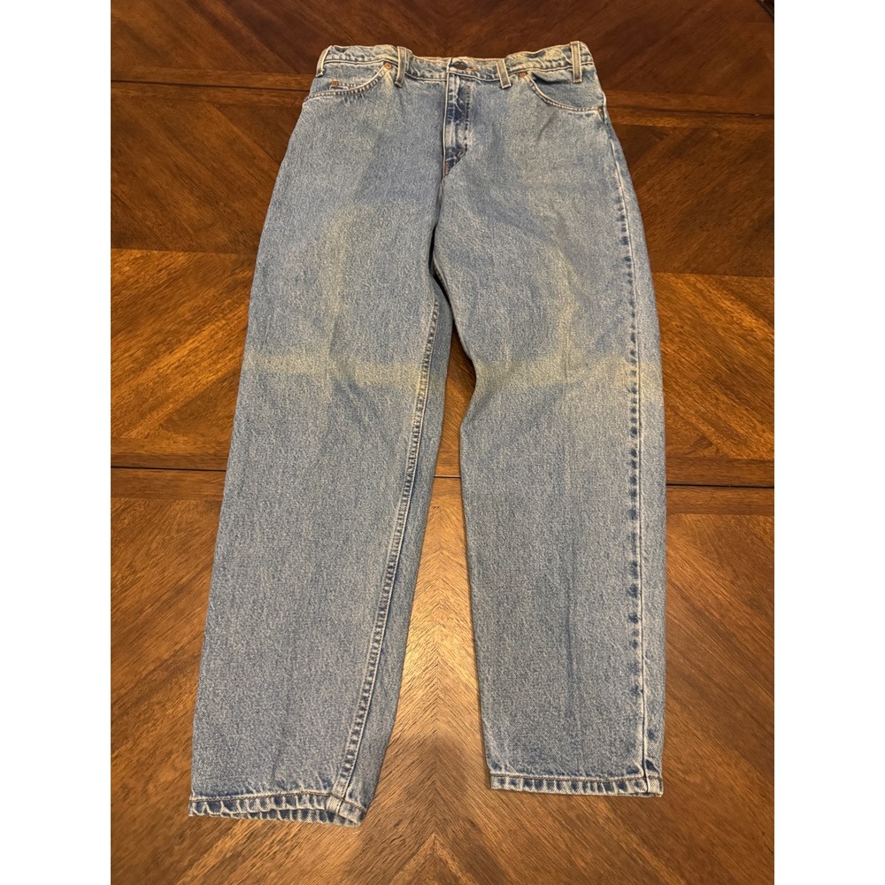 Levis 550 Relaxed Fit Tapered Leg Orange Tab Jeans Mens 36x30 Blue Vintage Denim